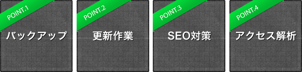 ホームページのバックアップ、更新作業、SEO対策、アクセス解析のホームページ運営サポート